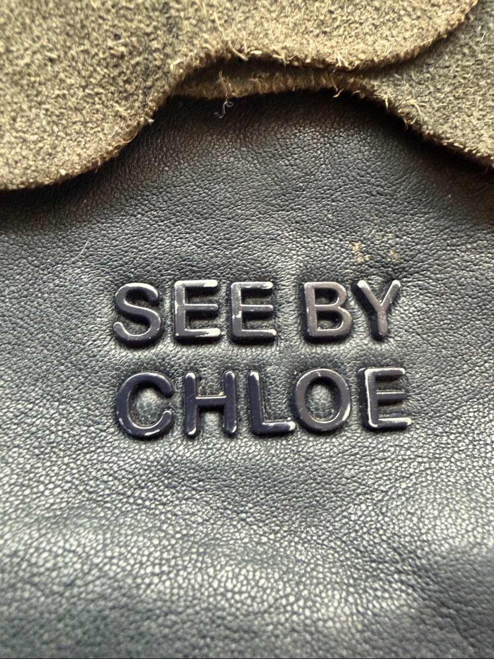 See By Chloe Scalloped Flap Suede Crossbody - Dark Gray - Picture 10 of 17